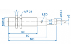 bisco industries  AIS18F05UN024-2M  接近传感器