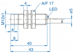 bisco industries  AIK12N04AN024-2M  接近传感器