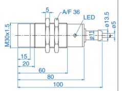 bisco industries  AIS30N15UP024-2M  接近传感器