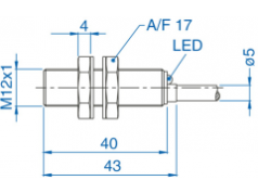 bisco industries  AIK12F02AP024-2M  接近传感器