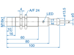 bisco industries  AIS18N08UP024-2M  接近传感器