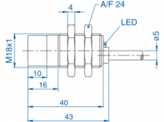 bisco industries  AIK18N08AN024-2M  接近传感器