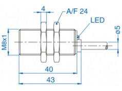 bisco industries  AIK18F05AN024-2M  接近传感器