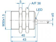 bisco industries  AIK30F10AP024-2M  接近传感器