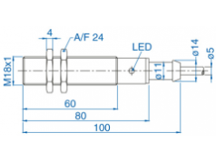 bisco industries  AIS18F05AD024-2M  接近传感器