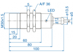 bisco industries  AIS30N15AW220-2M  接近传感器