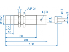 bisco industries  AIS18N08AD024-2M  接近传感器