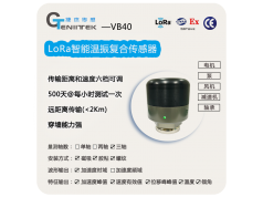 Genitek 捷杰传感  VB40 LoRa智能温振复合传感器  温度振动一体传感器